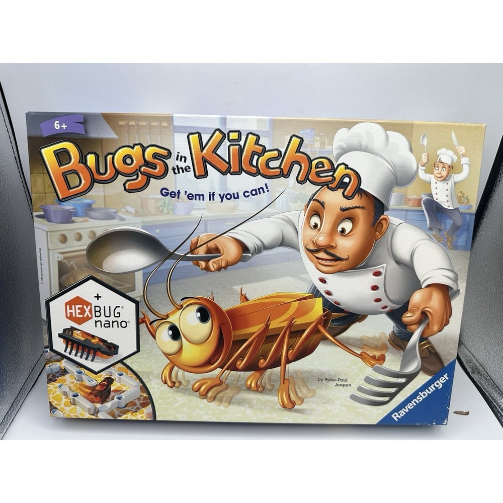 Complete 2013 Bugs in the‎ Kitchen Board Game by Ravensburger w/Hex Bug Nano